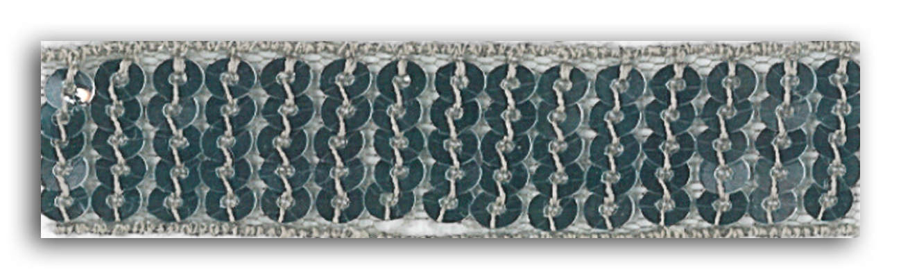 1.3m de Ruban à sequins thermocollant - Argent