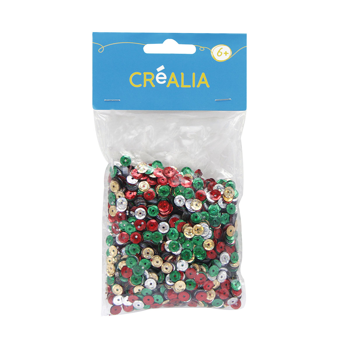 Sachet 50 gr sequins - couleurs de Noël