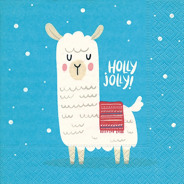 20 serviettes - Holly jolly - 33 x 33 cm