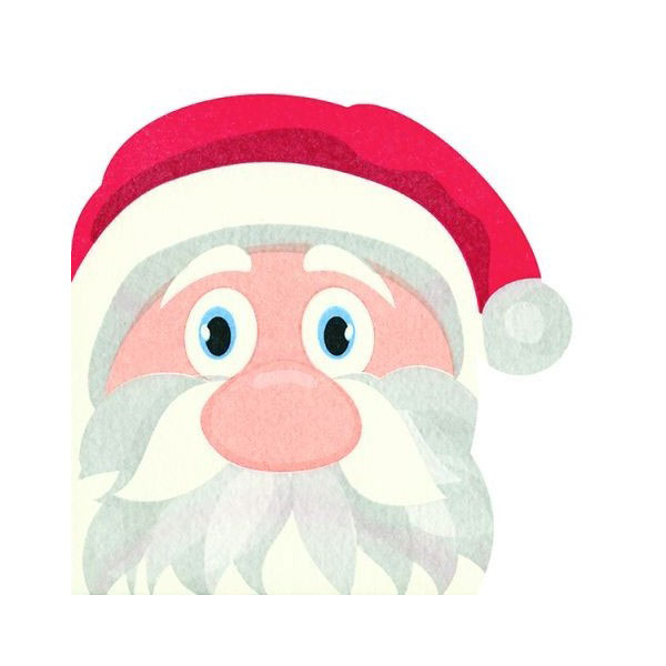 12 serviettes découpées - Père Noël - 33 x 33 cm