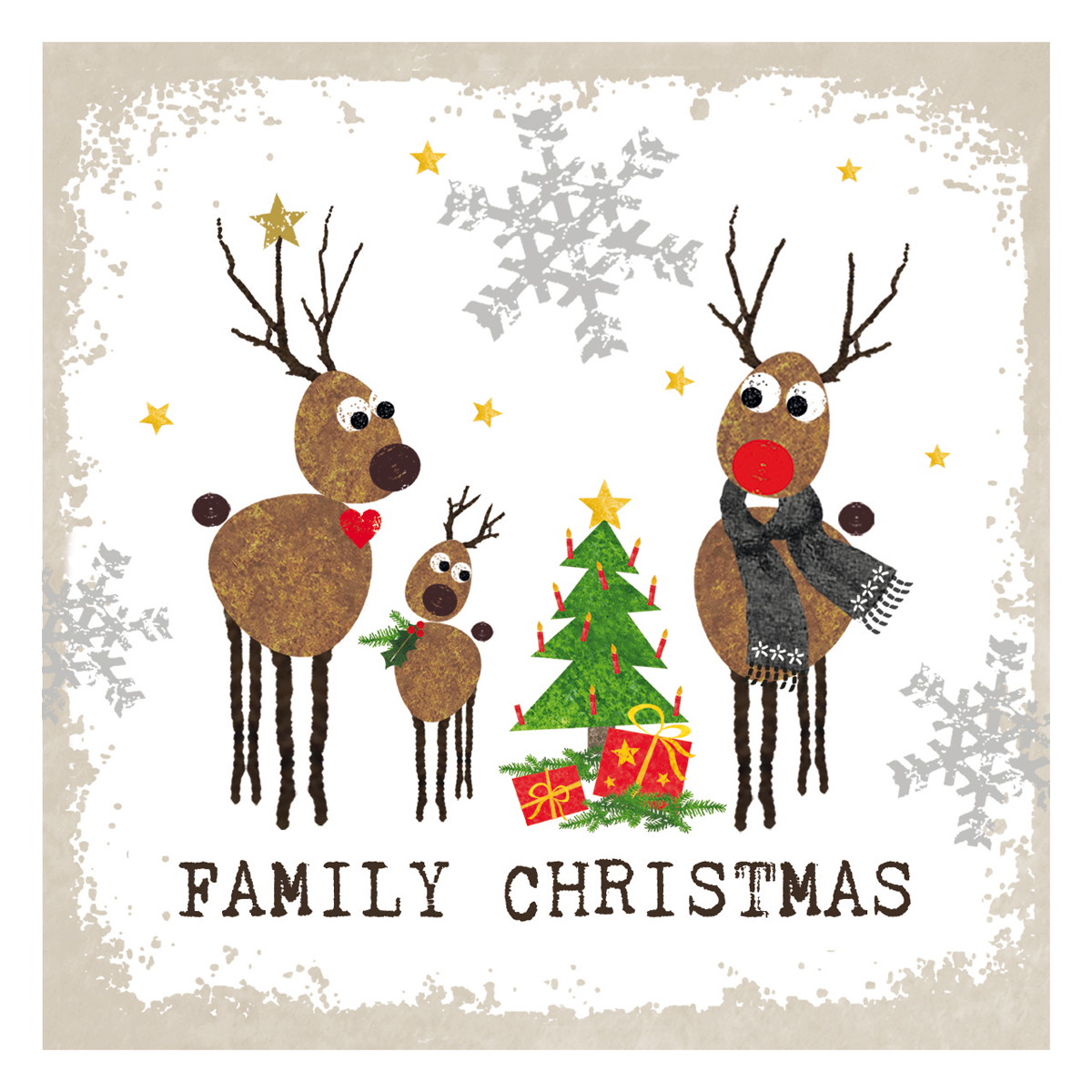 Paquet de 20 serviettes Family Christmas