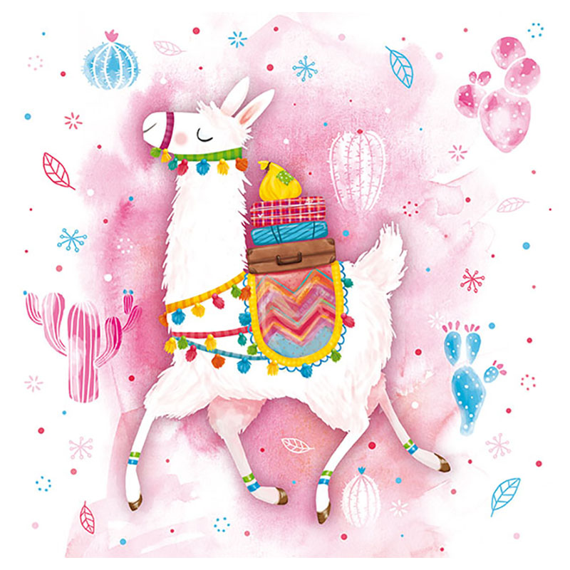 20 serviettes Lama - 33x33 cm