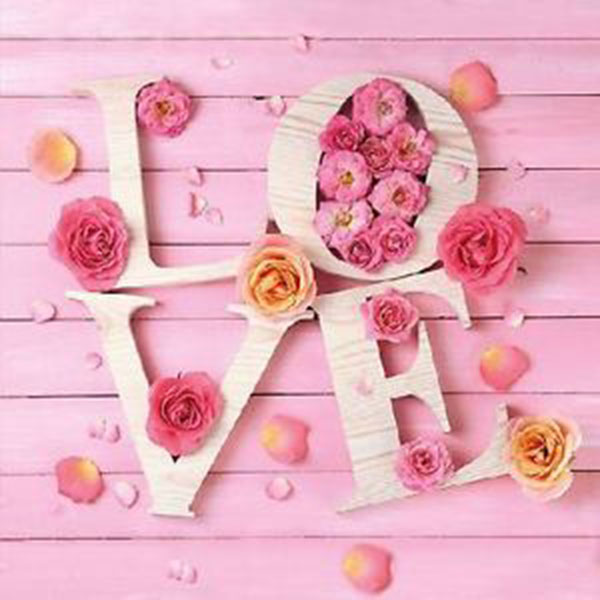 20 serviettes - Sweet love - 33x33cm