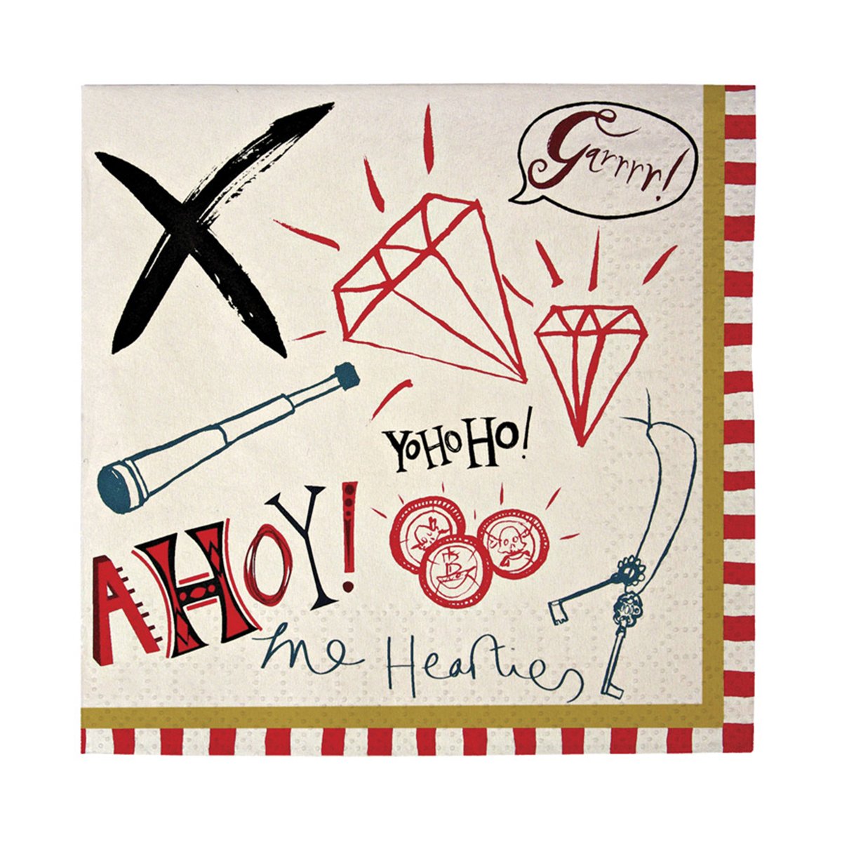 16 serviettes Pirates - 13x13cm