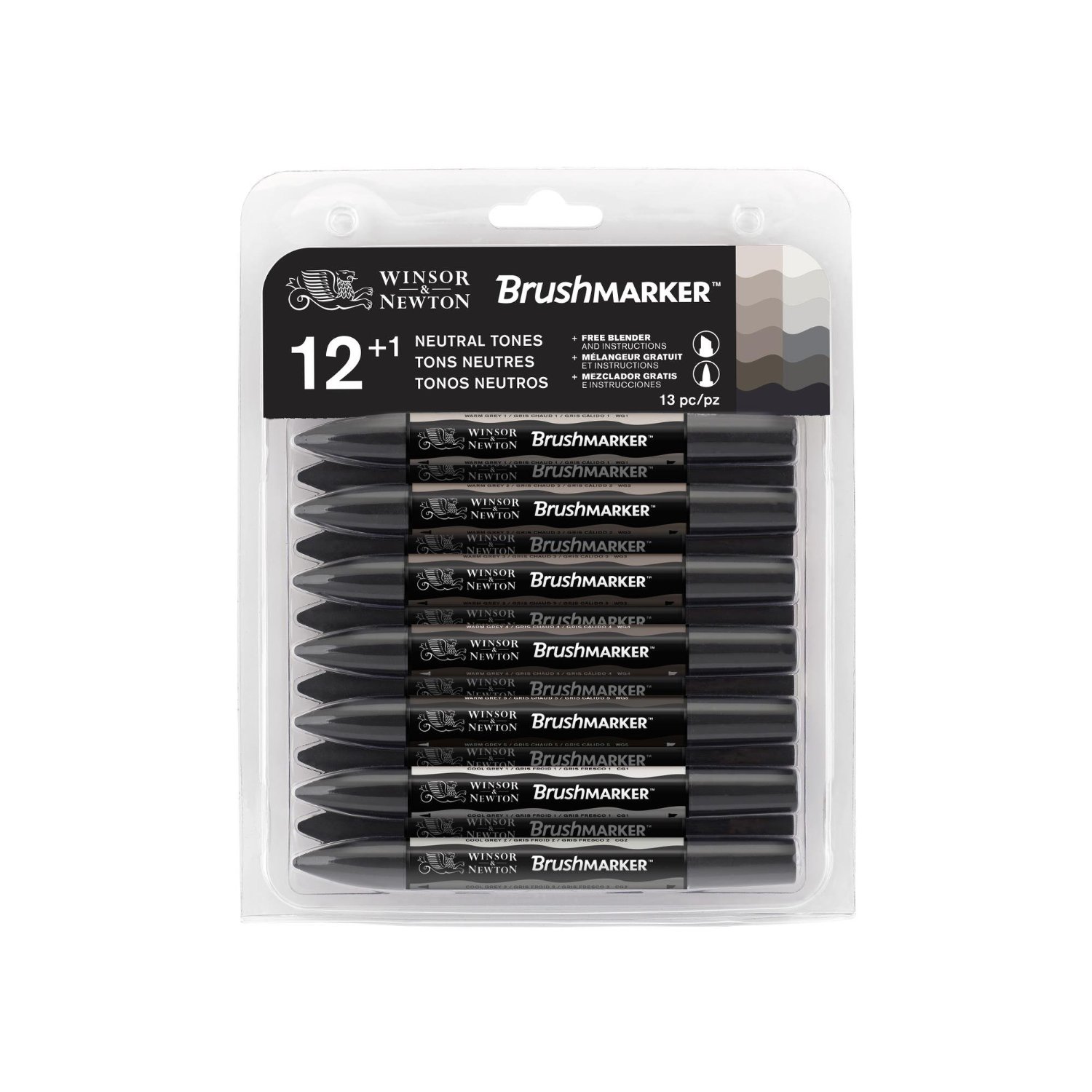 Set 12 BrushMarker - Tons gris
