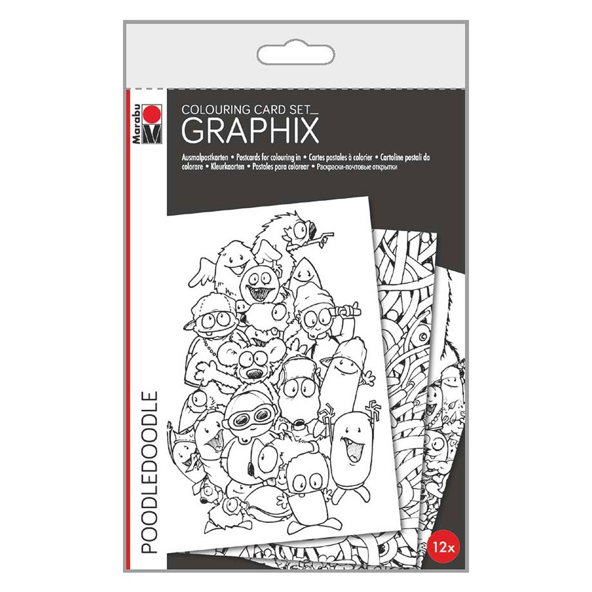 SET 12 CARTES GRAPHIX POODLE SET 12 CARTES GRAPHIX POODLE 350G