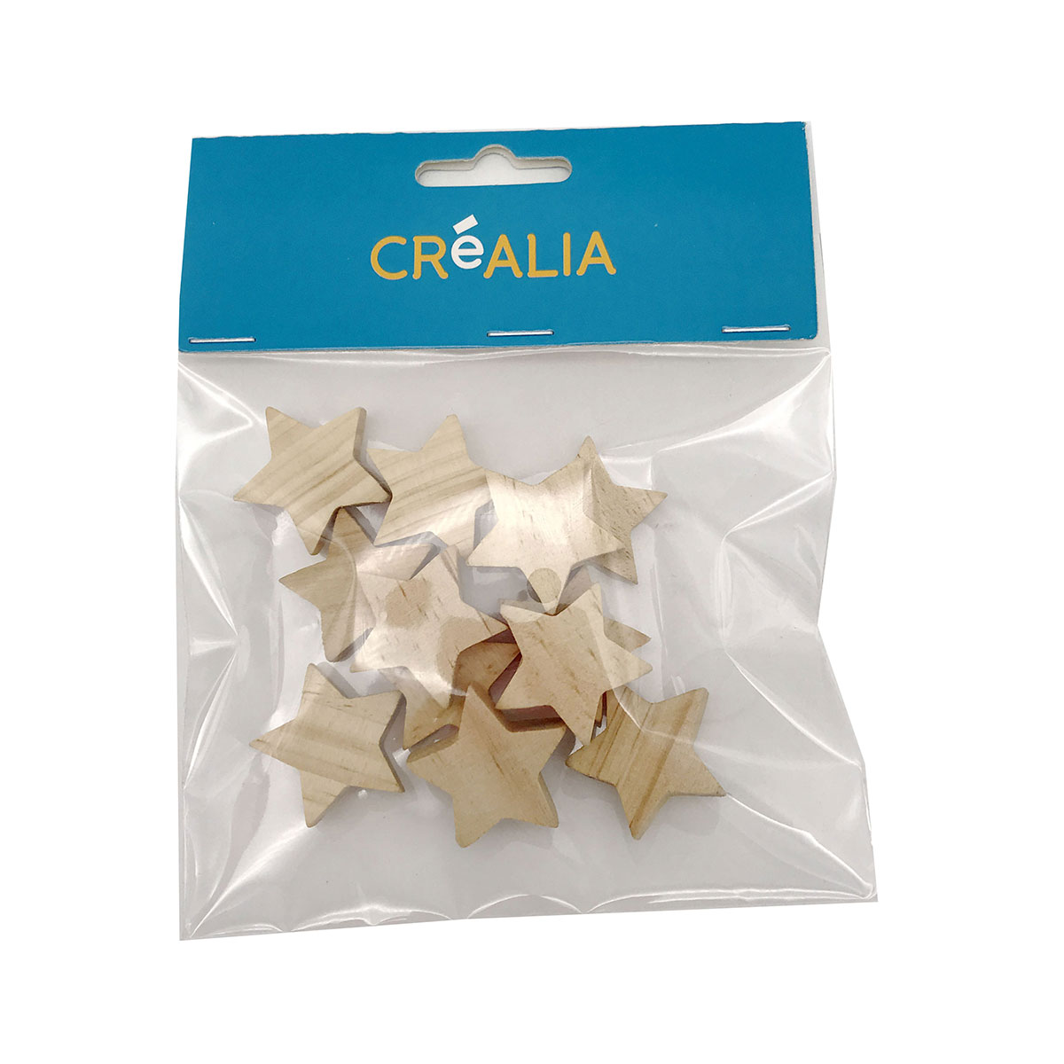 Set de 12 étoiles en bois 3 cm - Créalia