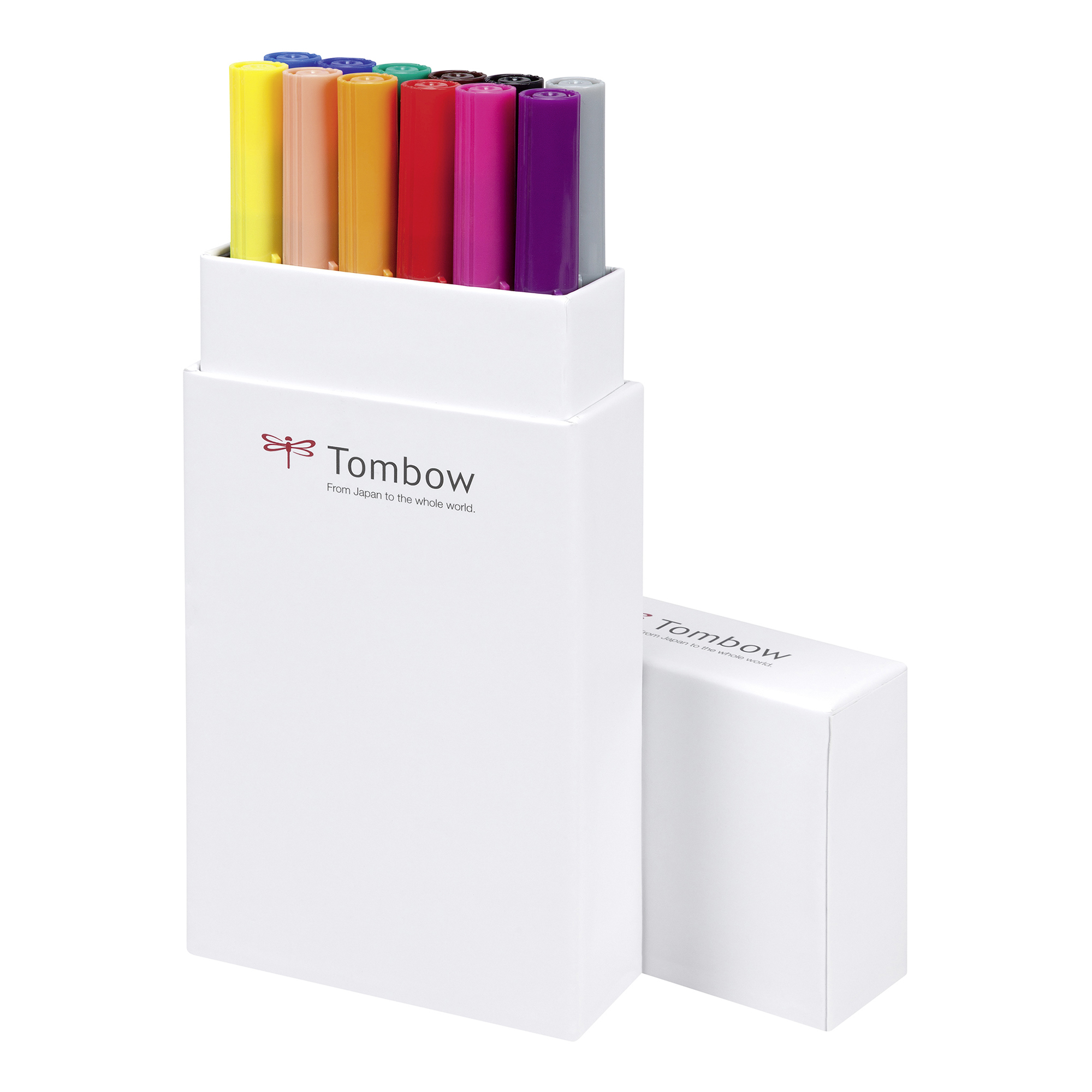 Set 12 feutres pinceaux double pointe couleurs primaires - ABT-12P-1 - Tombow