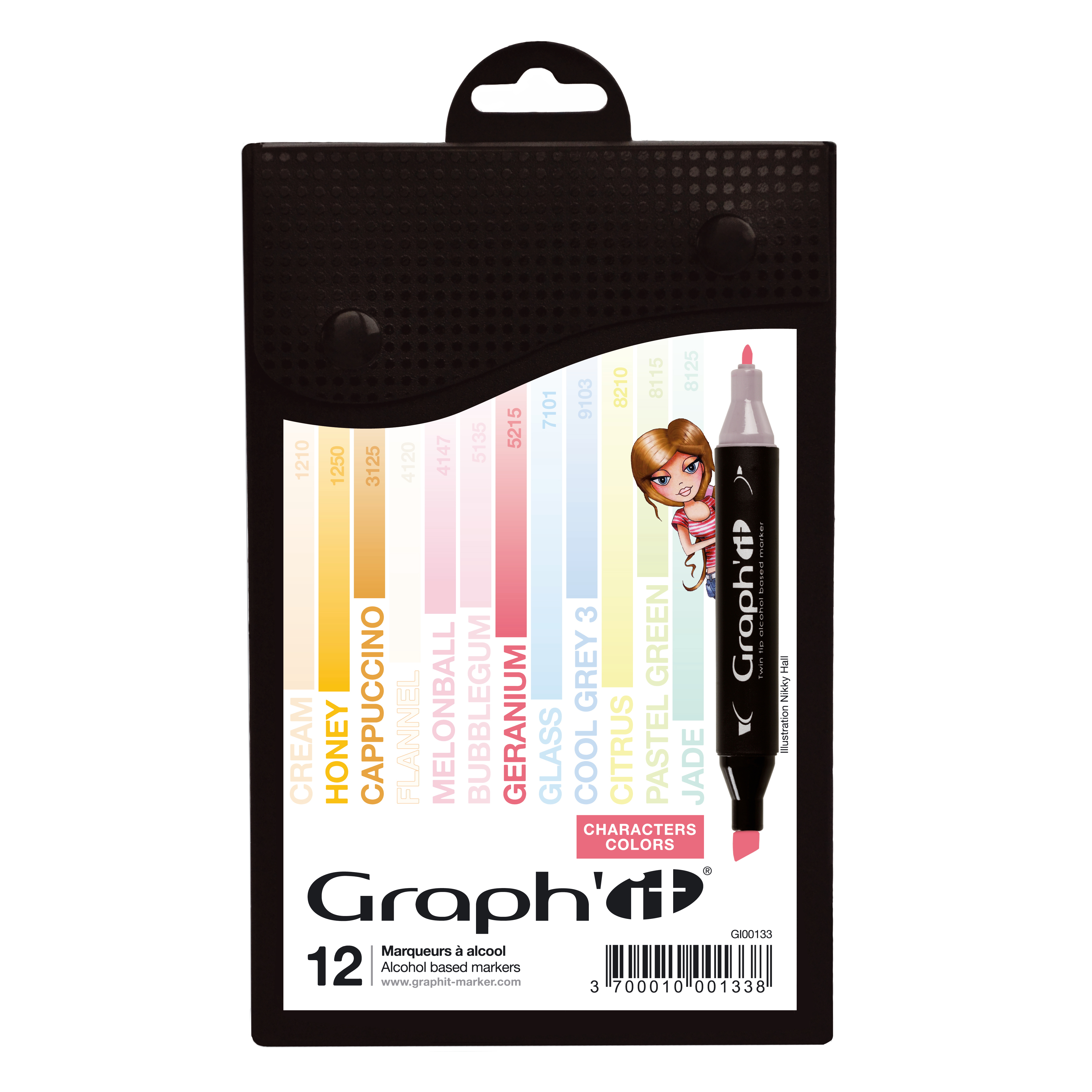 Set de 12 marqueurs GRAPH'IT - Characters Colors 2015