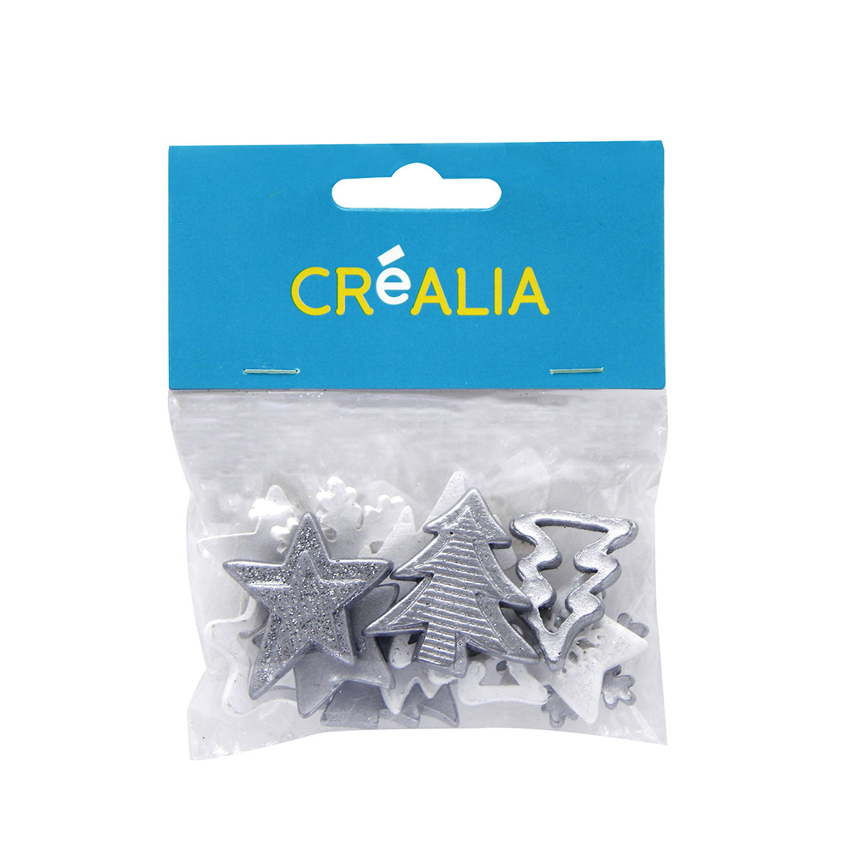 Sapins, étoiles et flocons en résine