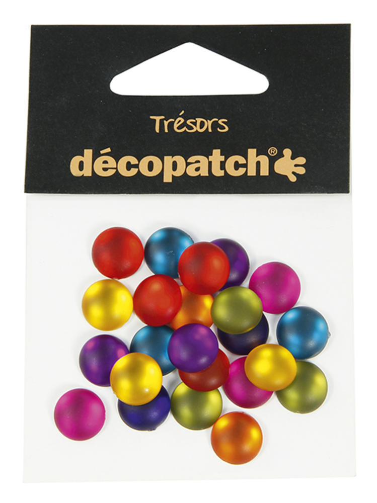 Set 24 cabochons 1 cm - flashy