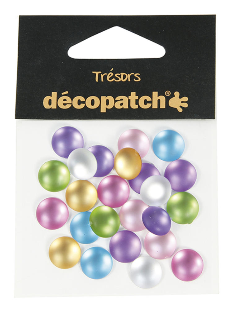 Set 24 cabochons 1 cm - Pearl Pastel