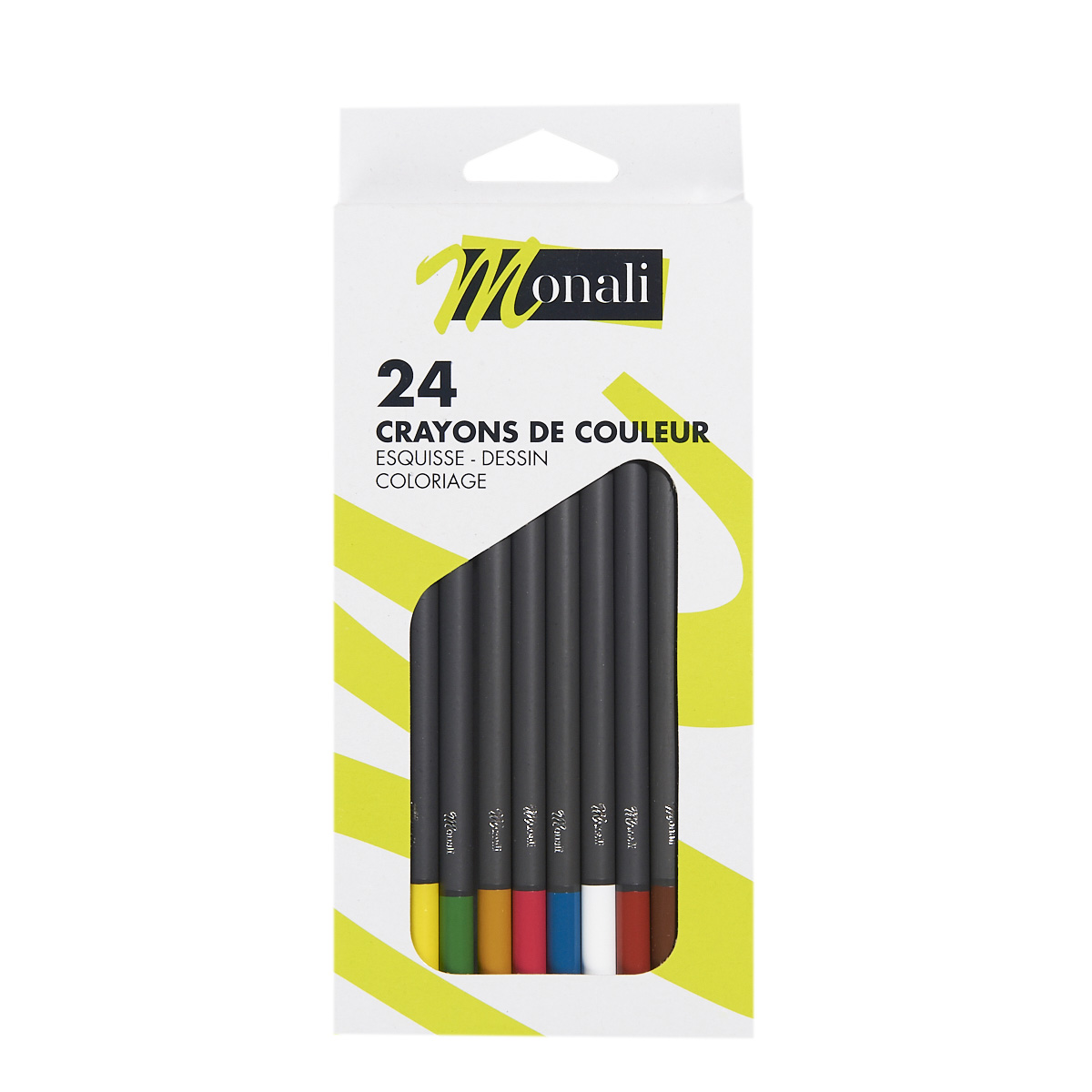 24 crayons couleur ronds - Monali
