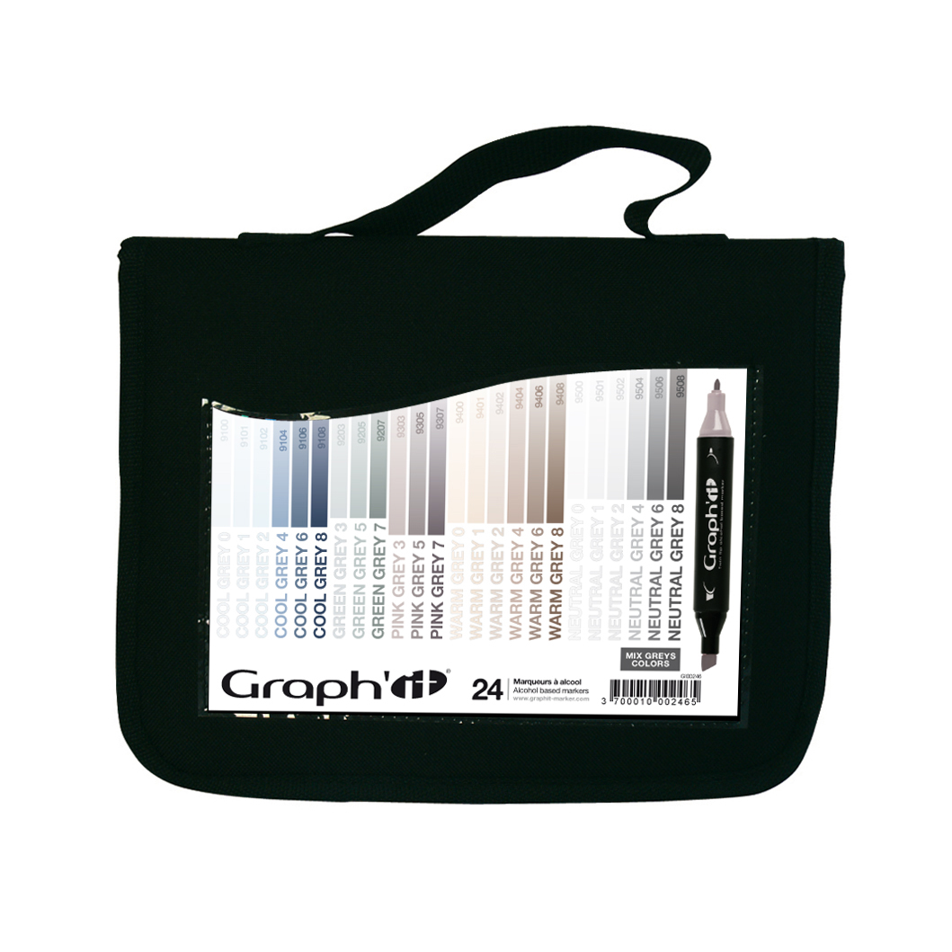 Set de 24 marqueurs GRAPH'IT - Greys