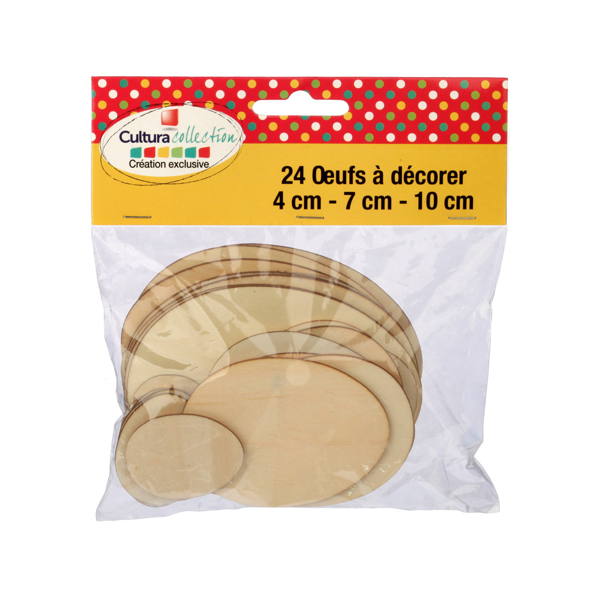 24 œufs à décorer - 4, 7 et 10 cm - Cultura Collection Pâques 