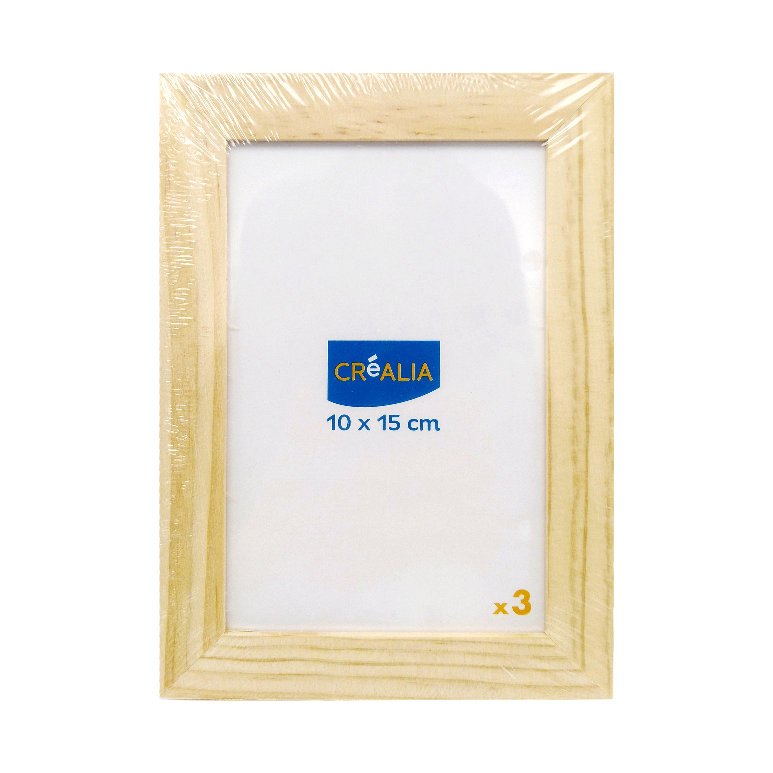 Set 3 cadres en pin - 10x15 cm - Créalia