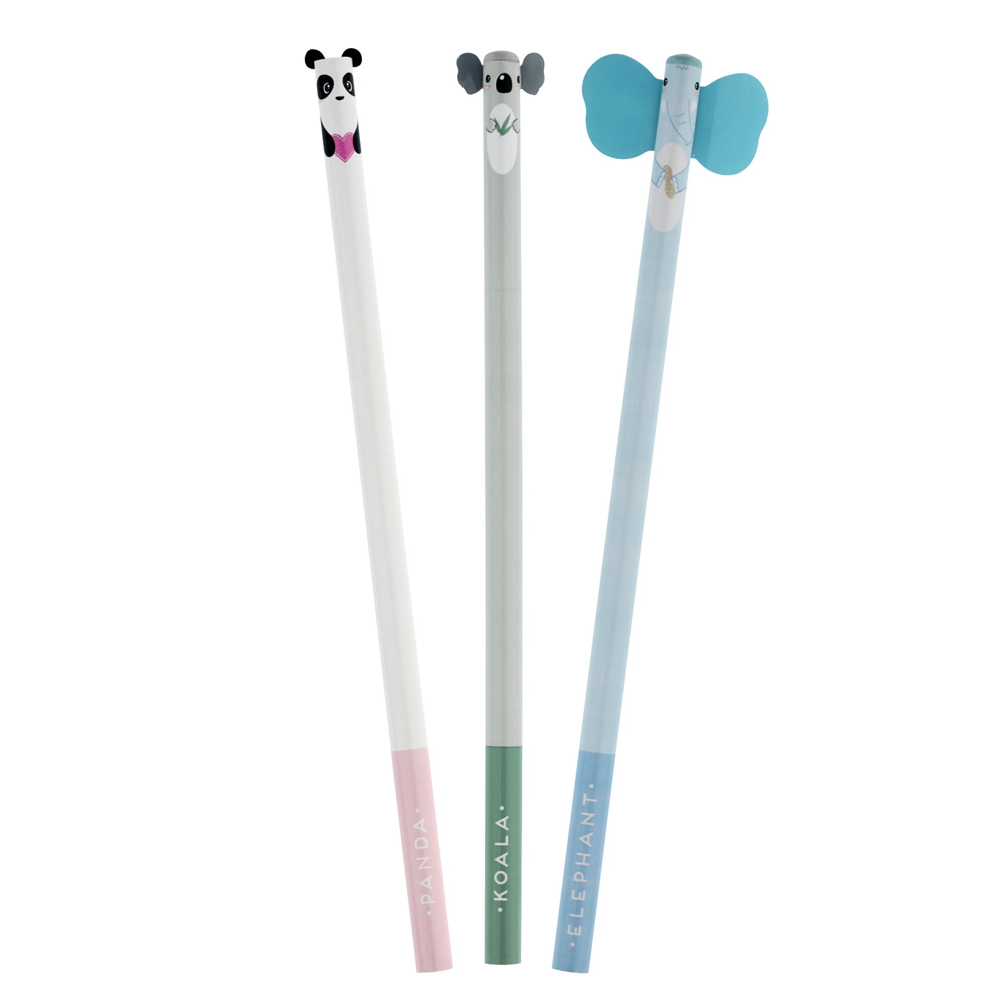 Set de 3 crayons Panda et co