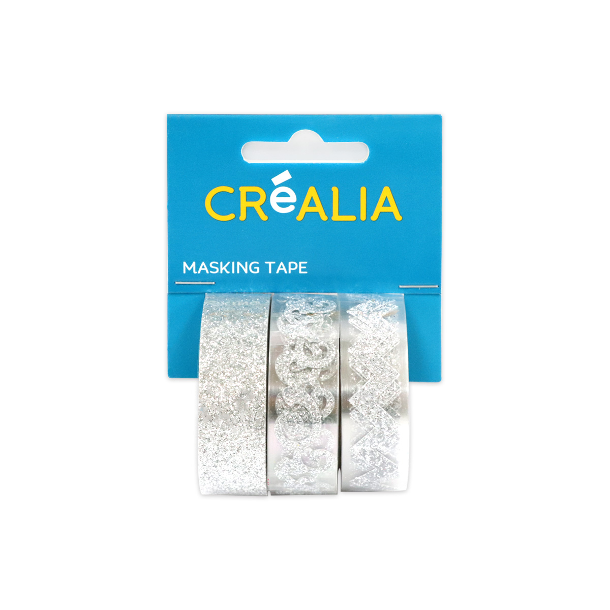 3 masking tape - Argent et paillettes