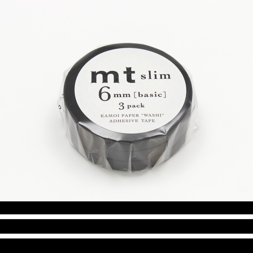 3 Masking tape - Noir - 6mm x 10 m