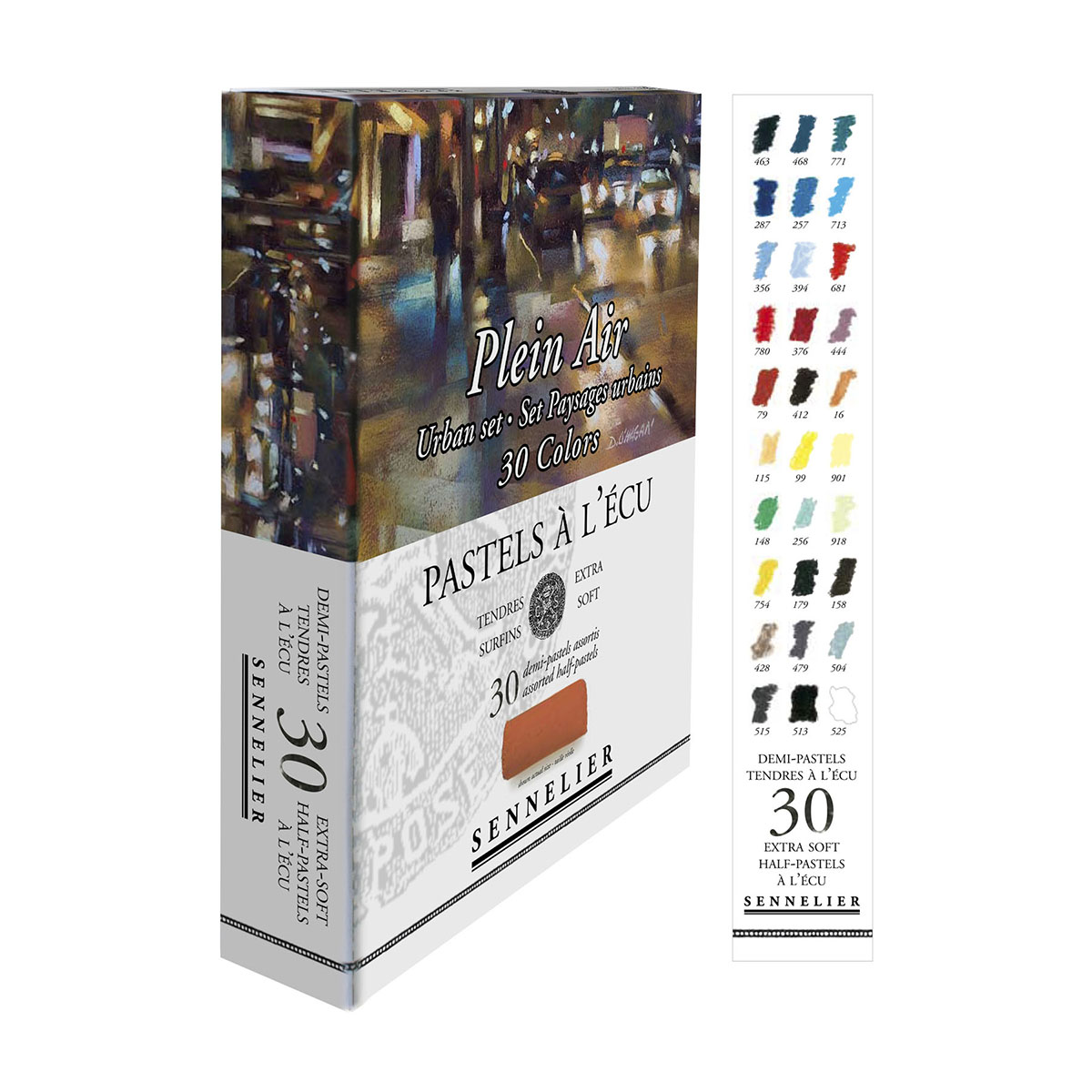 30 demi-pastels à l'écu - Paysages urbains
