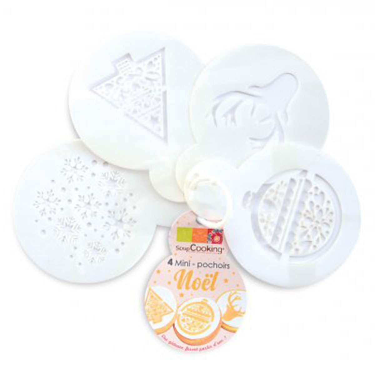 4 mini pochoirs Noël