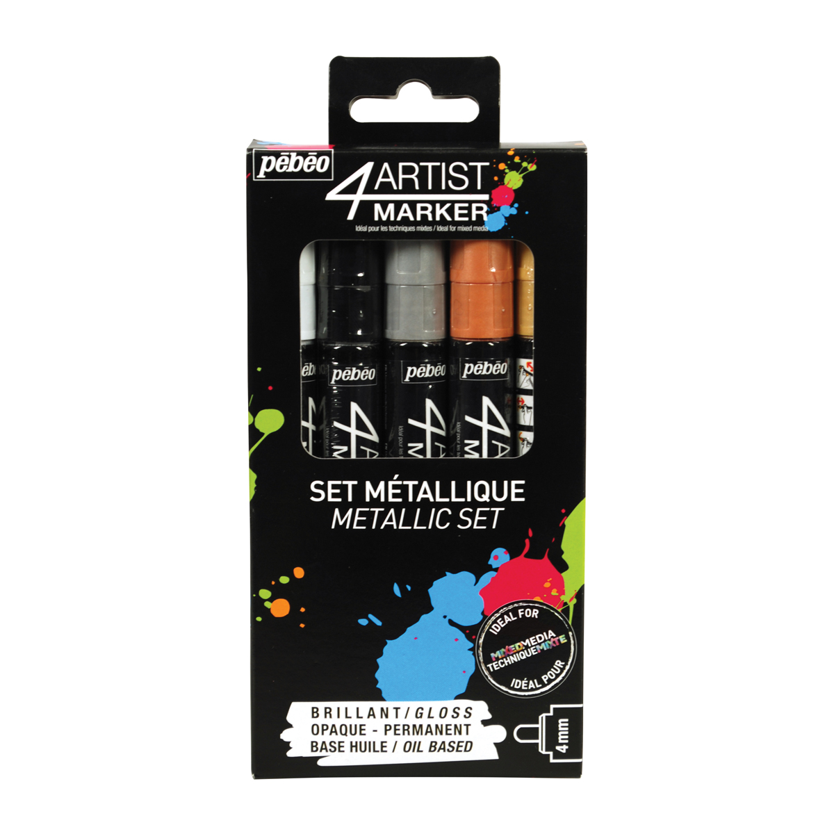 Set 4Artist Market - 5 pointes 4 mm - Couleurs métalliques