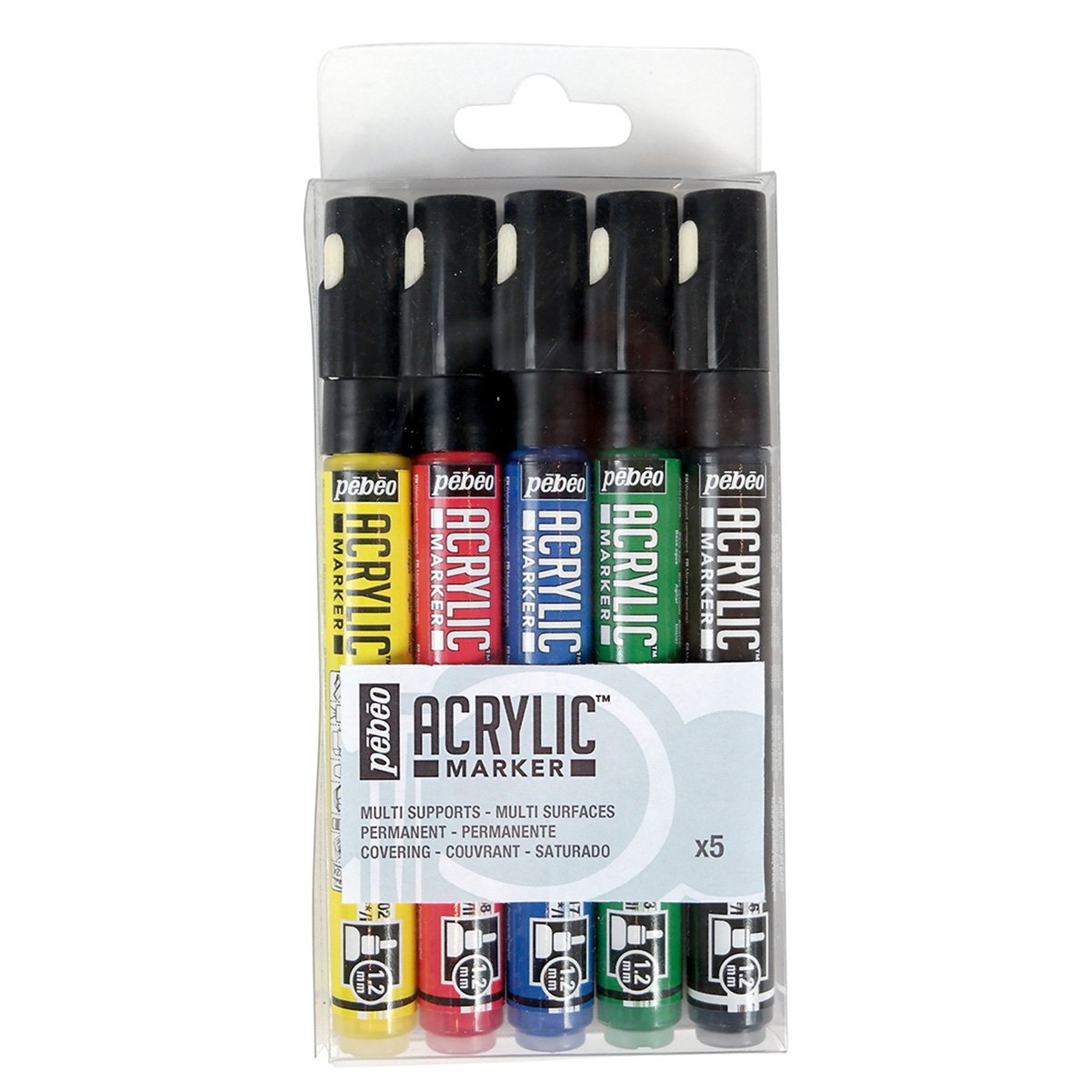 SET 5 ACRYLICMARKER 1,2 BASIQUES