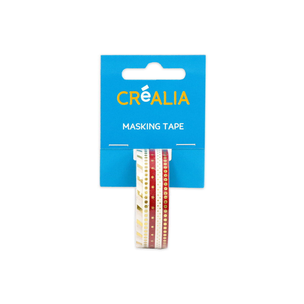 Masking tape 5 rouleaux - 3mm x 3 m - Noël - Cultura Collection