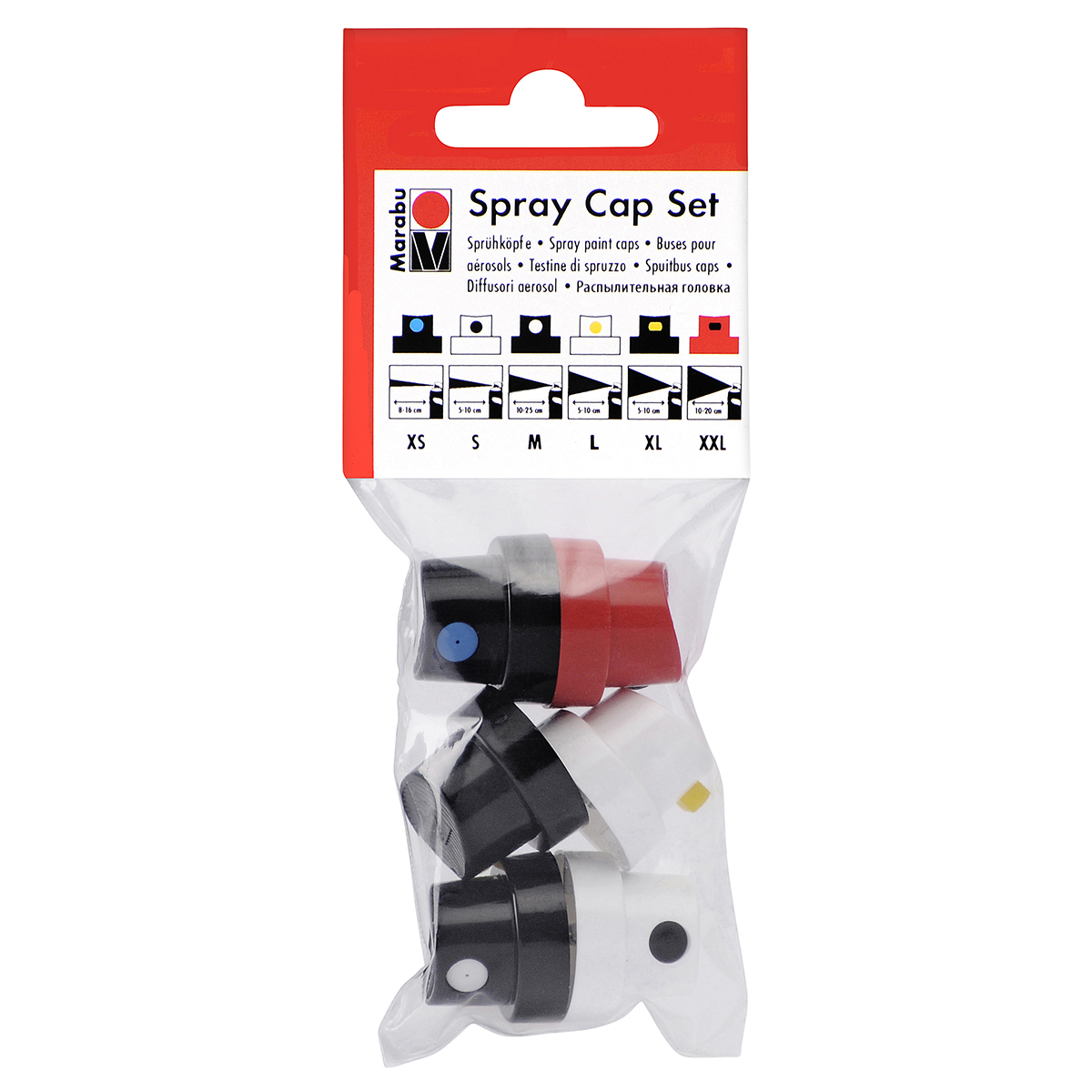 Set 6 Buses pour aérosols différentes tailles - Marabu