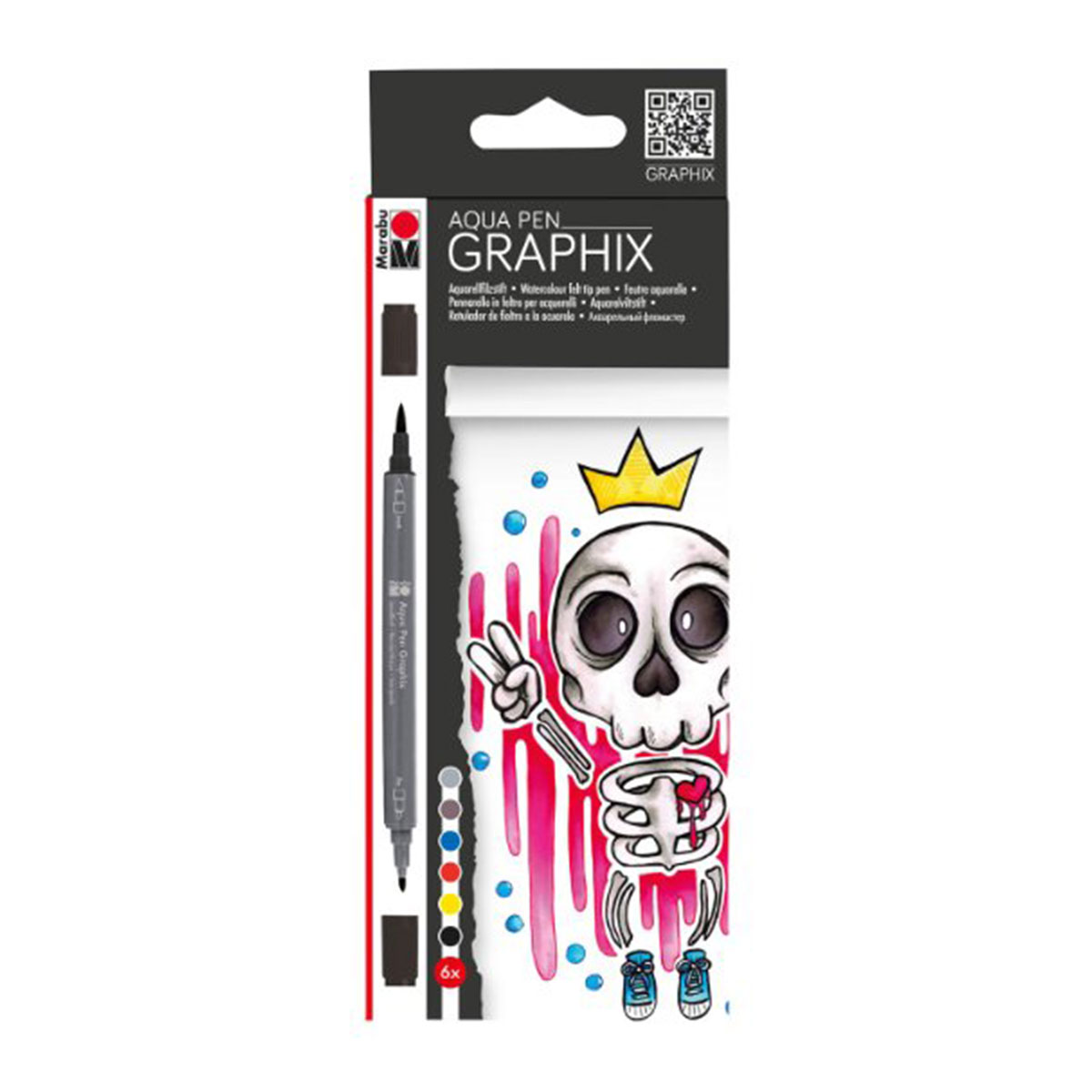 Set 6 feutres Graphix - King of bubblegum