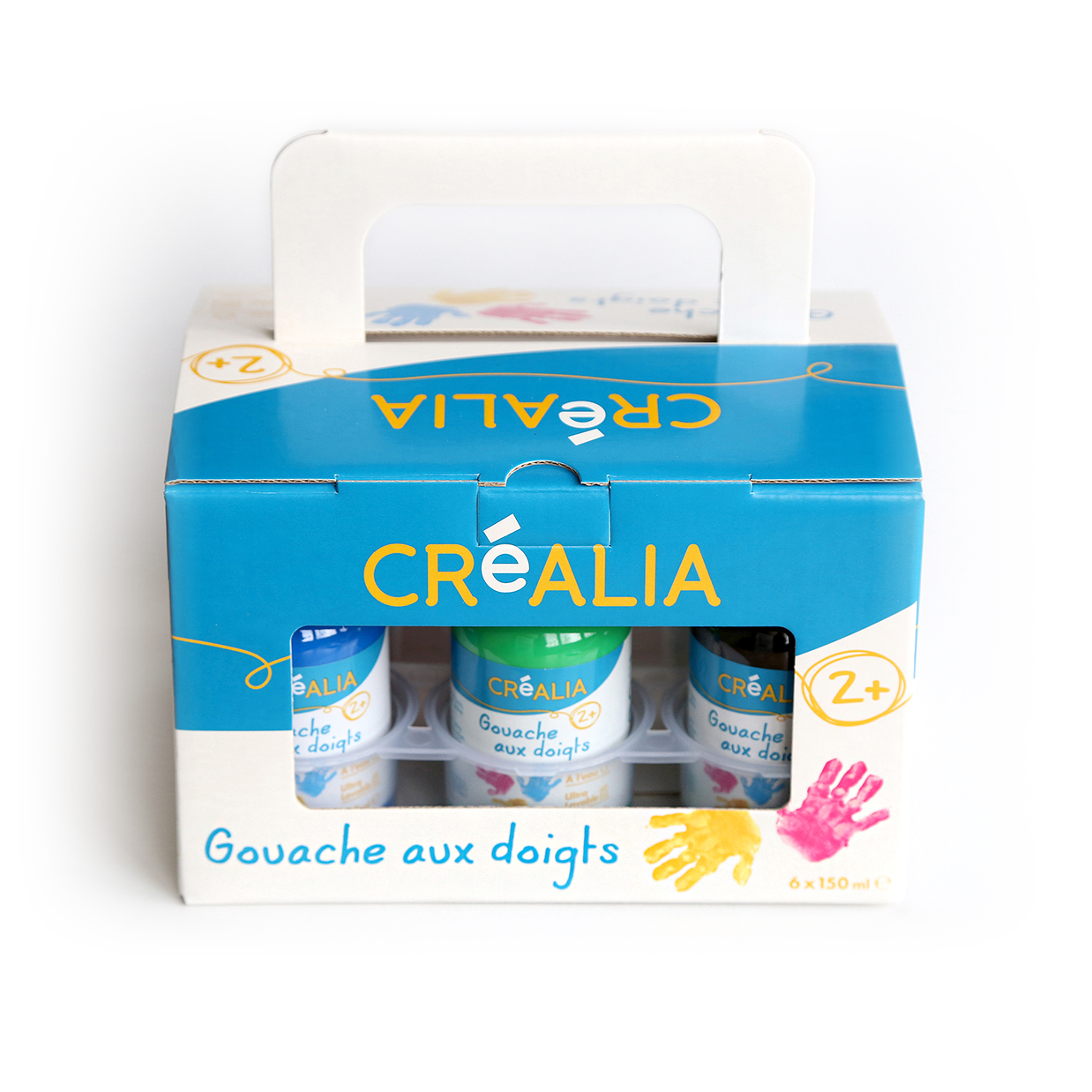 SET 6 GOUACHE AUX DOIGTS 150 ML