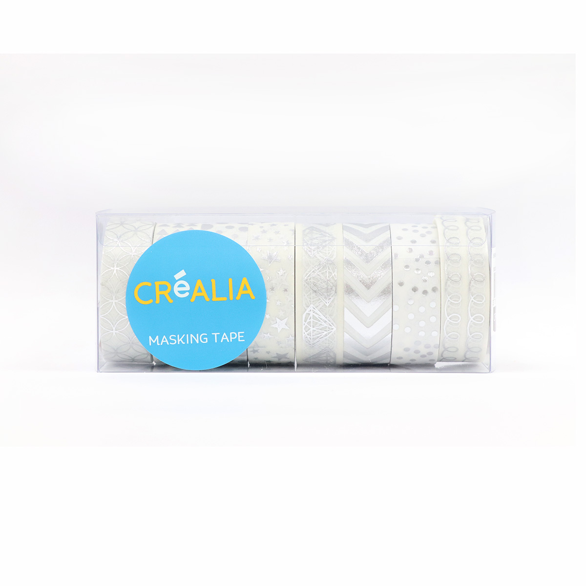 Masking tape 8 rouleaux - 15mm x 5 m - argent - Cultura Collection