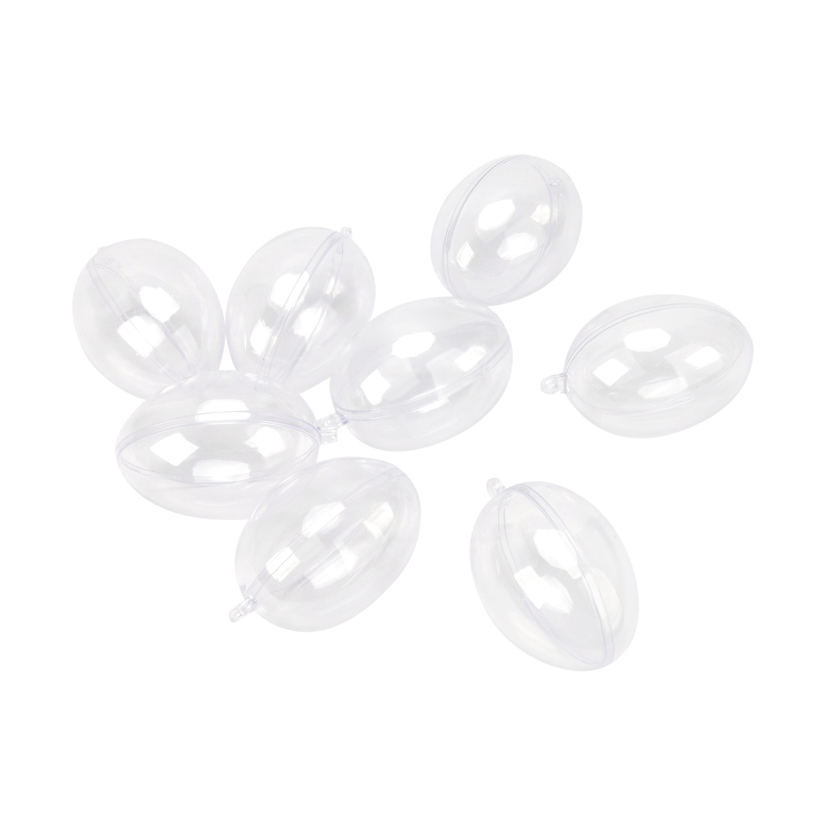 Set 8 œufs plastique - 6 cm