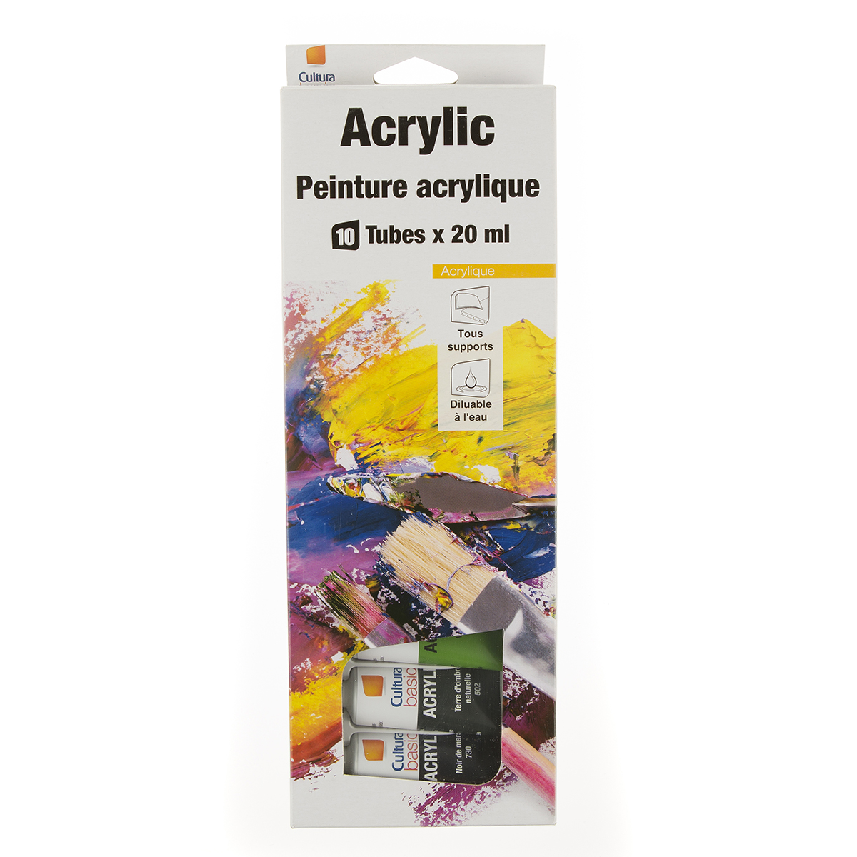 Coffret de peinture acrylique 10 x 20 ml