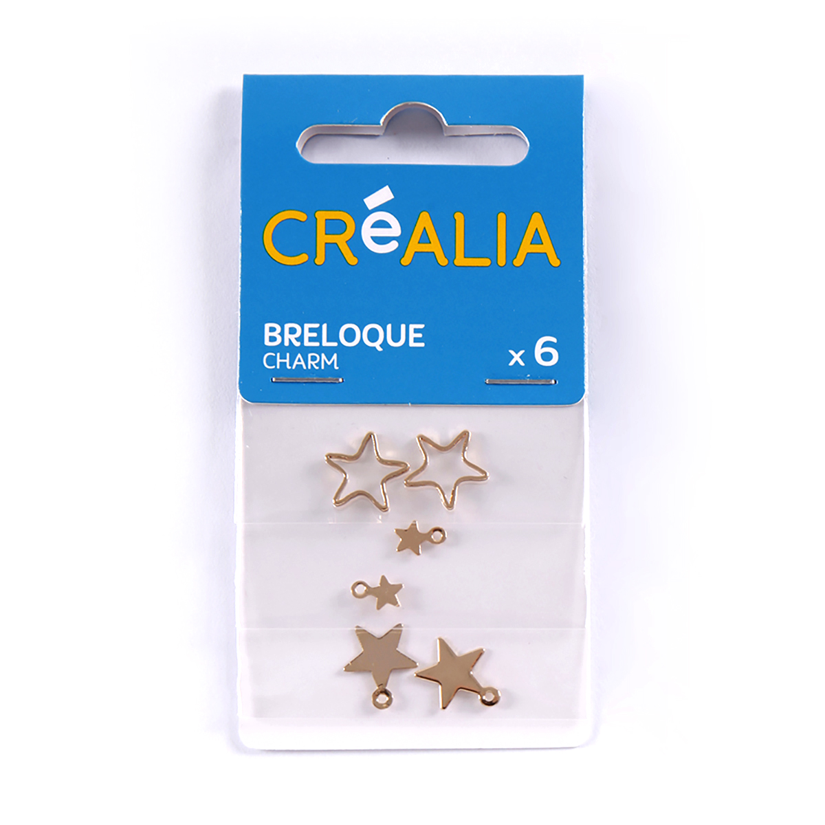 6 breloques dorées « étoiles » - Créalia