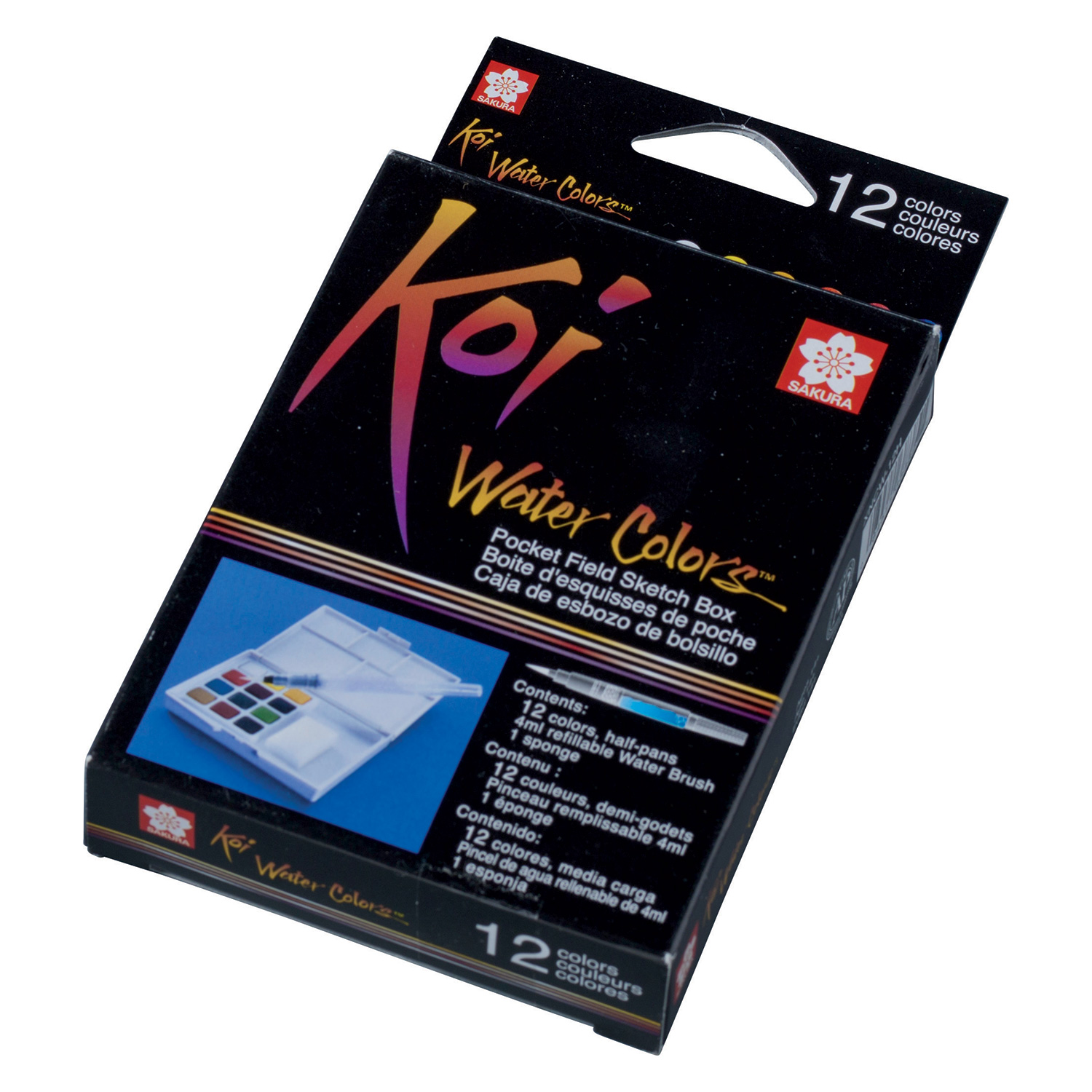 Set de 12 esquisses de poche Koi Water Colors - Coffret aquarelle