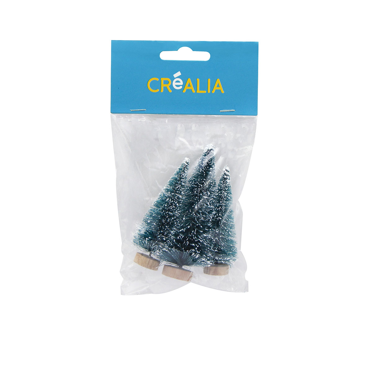 3 mini sapins enneigés