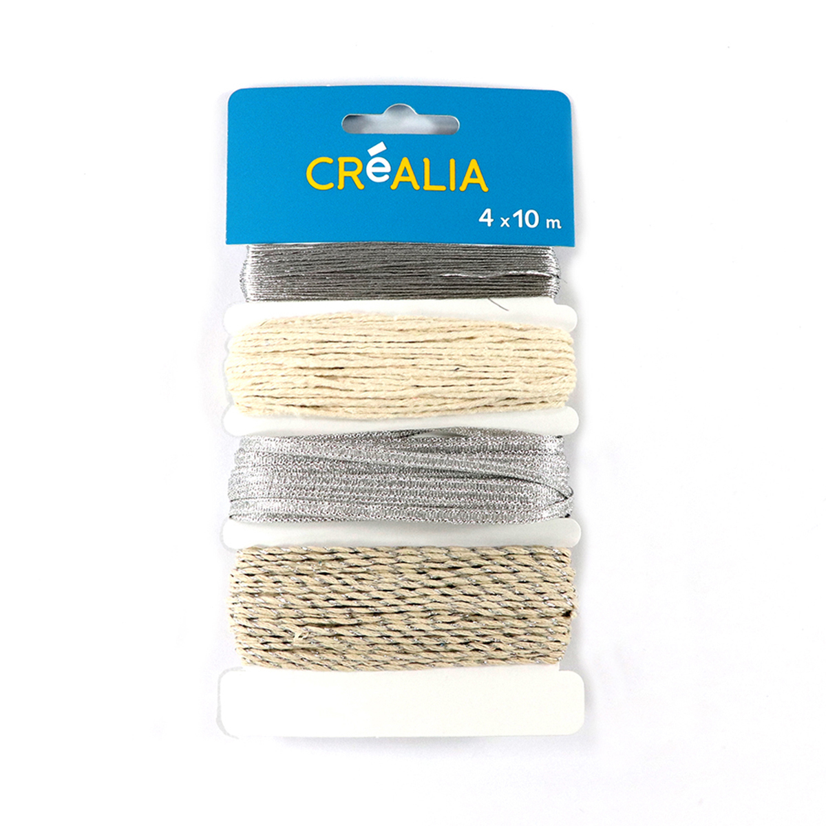 4 ficelles - argent - 4x10m - Cultura Collection