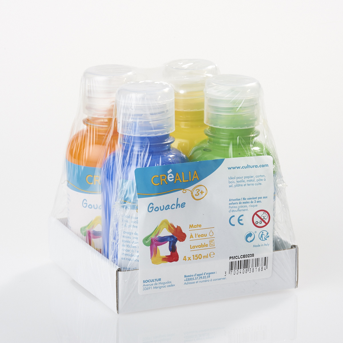 Set de 4 Gouaches - Créalia - 4x150 ml - Nature