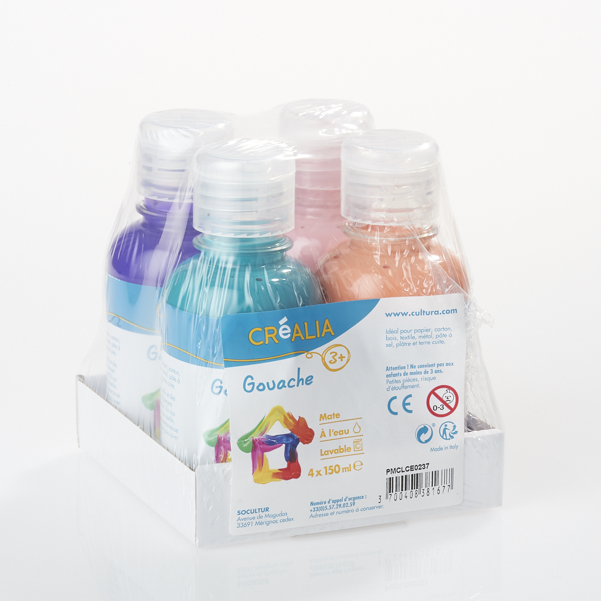 Set de 4 Gouaches - Créalia - 4x150 ml - Féériques