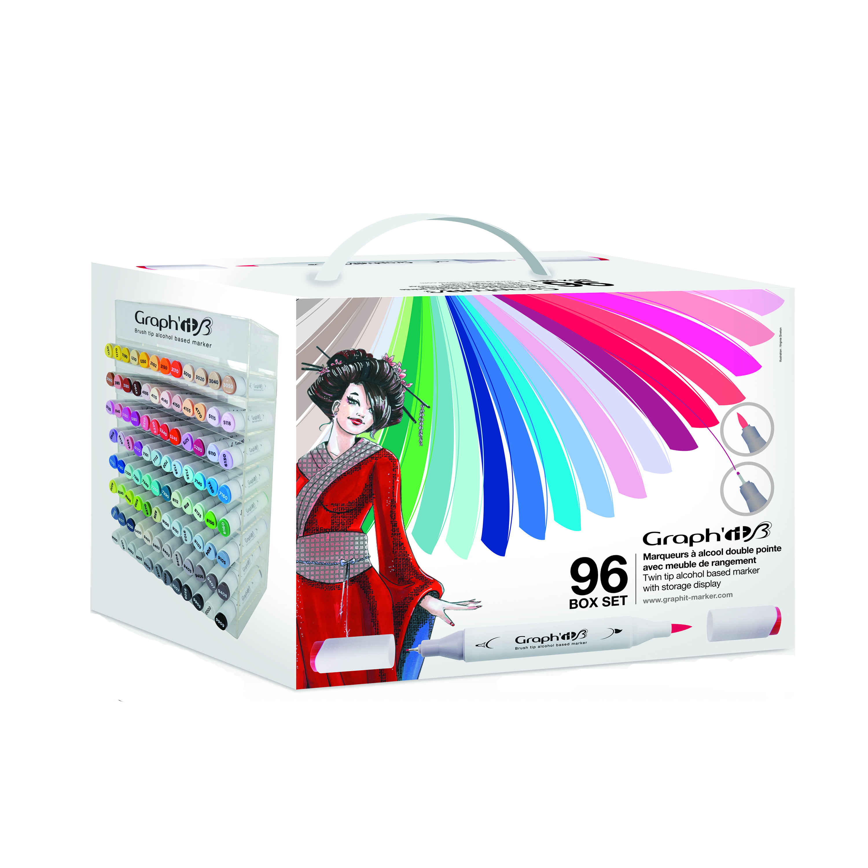 Set GRAPH'IT BRUSH - 96 marqueurs et un présentoir