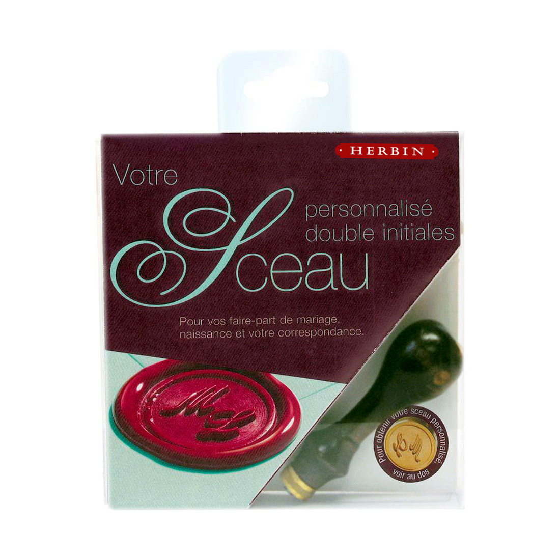 Coffret sceau et doubles initiales personnalisables