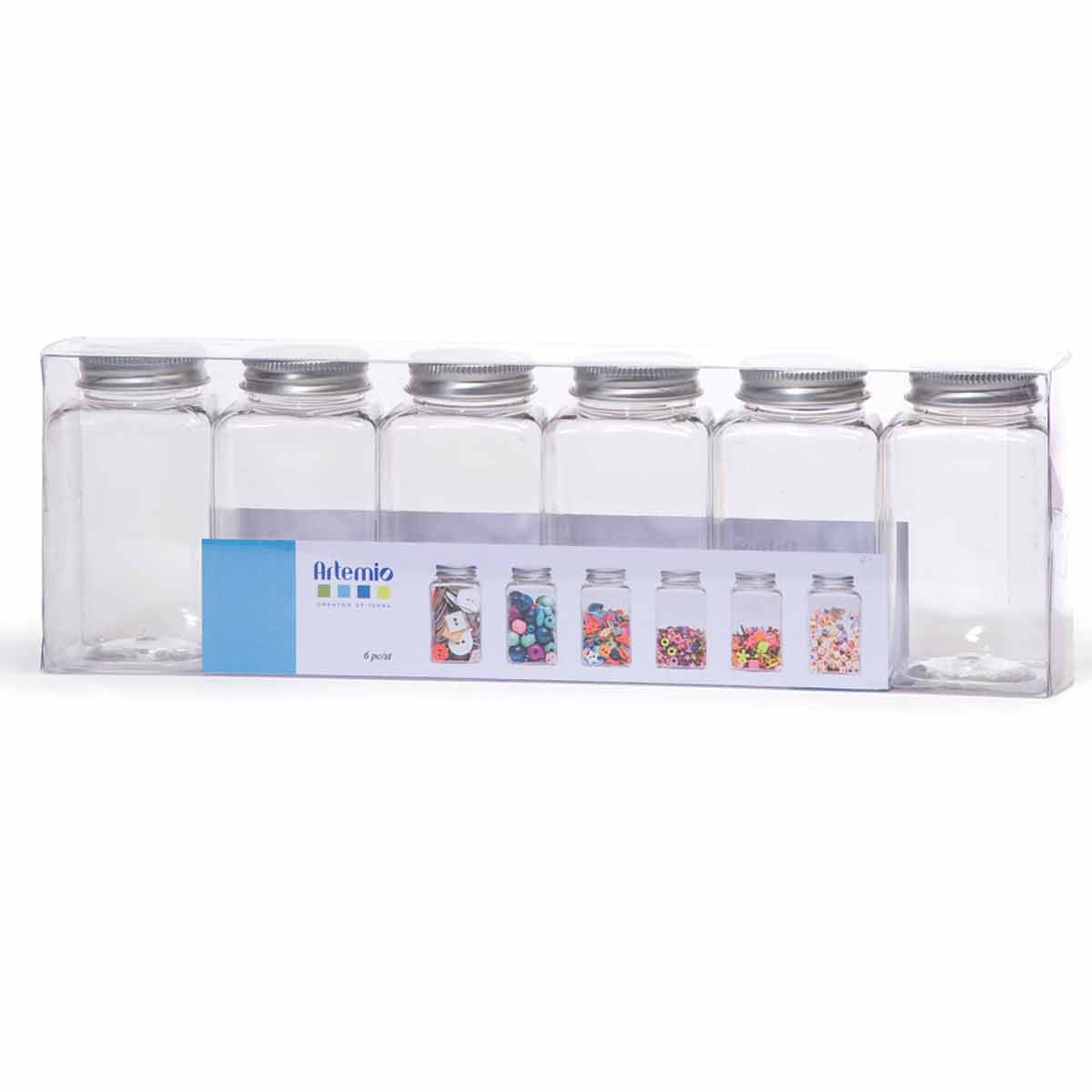 6 Flacons platique - 9 cm