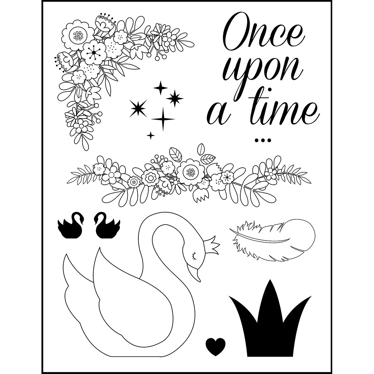 Tampon transparent - Lovely Swan