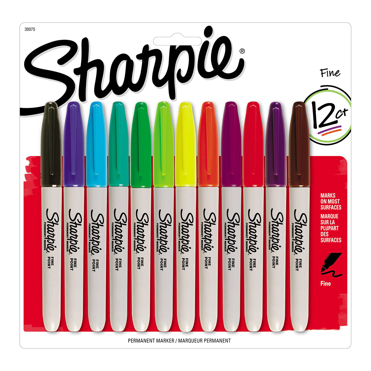 Sharpie - 12 marqueurs - pointe fine 