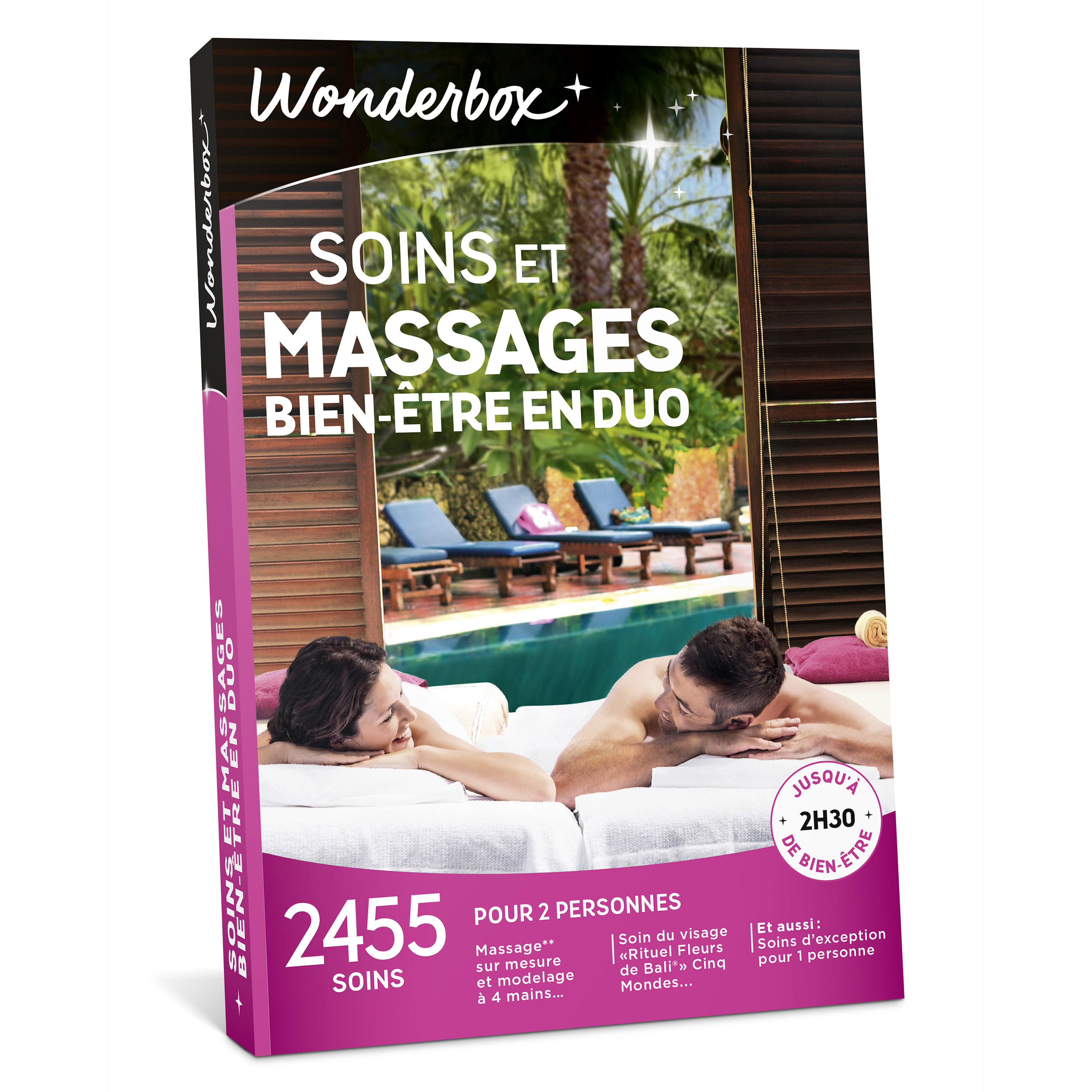 Coffret cadeau Wonderbox - Soins et massages bien-être en duo 