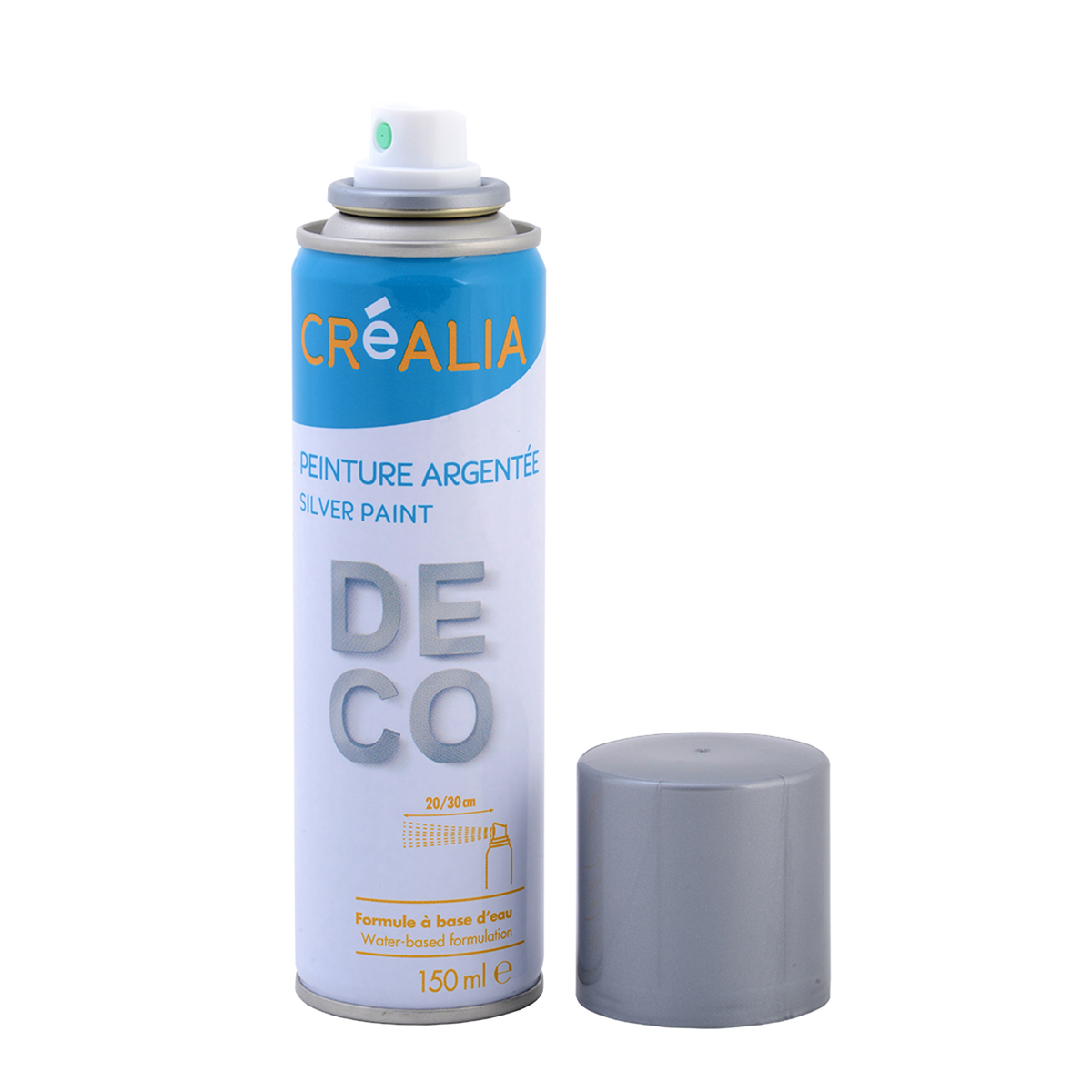 Peinture Argent en spray 150ml - Créalia