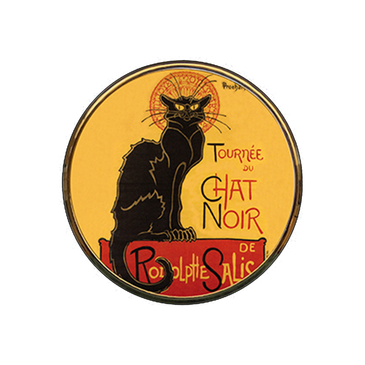 Miroir de poche Le chat noir - Steinlen