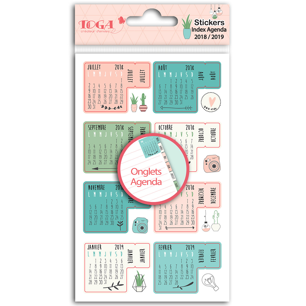 18 stickers-onglets pour agenda - Enjoy the little things