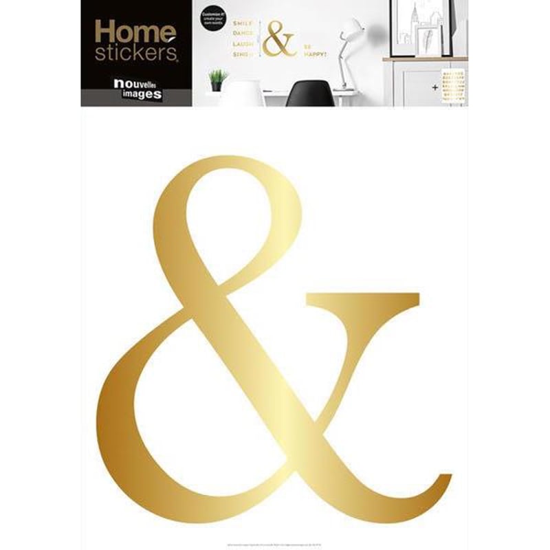 STICKER GOLD & ET ALPHABET 49X